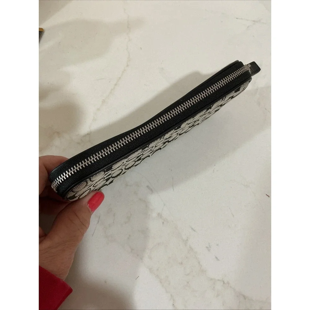 Coach Black Jacquard Vintage Soft Zipper Glasses Case